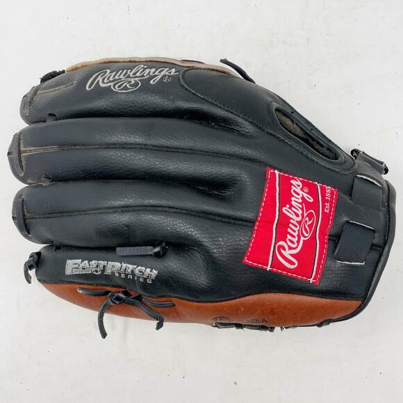 Rawlings Red-Brown & Black 12" Fastpitch Softball Glove Mitt RHT Leather - Picture 2 of 9